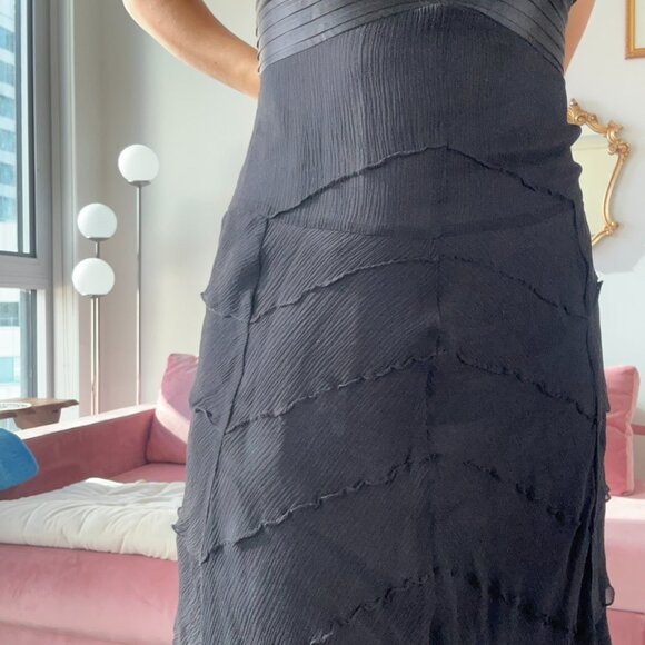 Black Silk Halter Dress - Picture 6 of 8